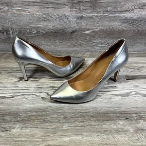 J Crew Silver Heels / Pumps